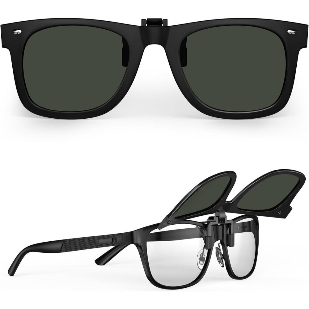 Clip On Sunglasses Women Men Polarized UV400 Concel Glasses Retro Style
